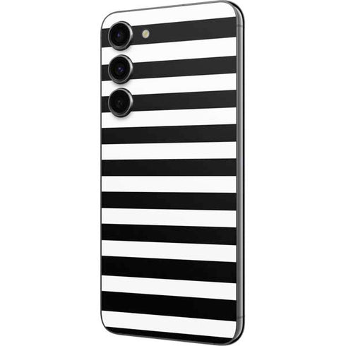 White and Black Stripes Galaxy S23 Plus Skin