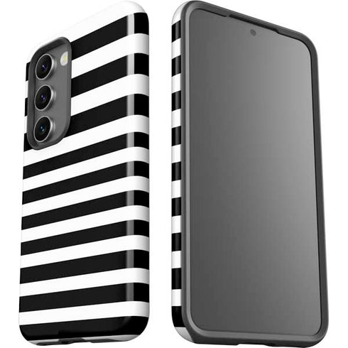 White and Black Stripes Galaxy S23 Pro Case