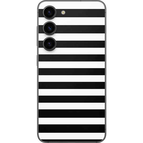 White and Black Stripes Galaxy S23 Skin