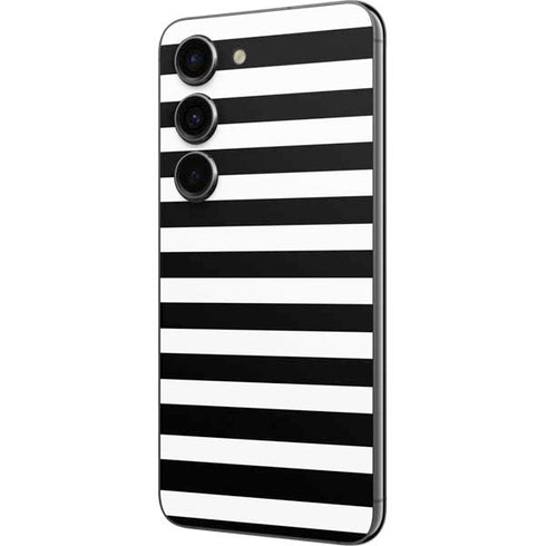White and Black Stripes Galaxy S23 Skin