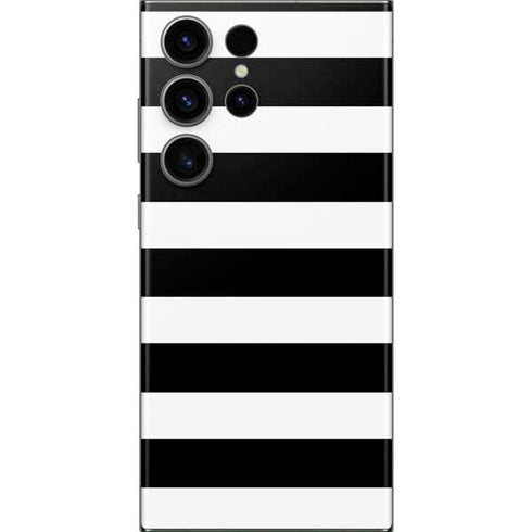 White and Black Stripes Galaxy S23 Ultra Skin