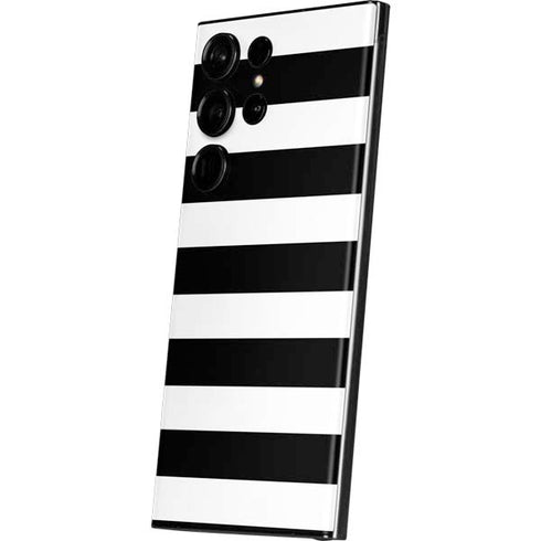 White and Black Stripes Galaxy S23 Ultra Skin