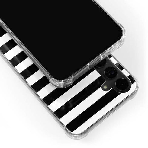 White and Black Stripes Galaxy S24 Plus Clear Case