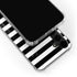 White and Black Stripes Galaxy S24 Plus Clear Case