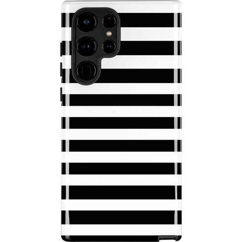 White and Black Stripes Galaxy S24 Ultra Impact Case