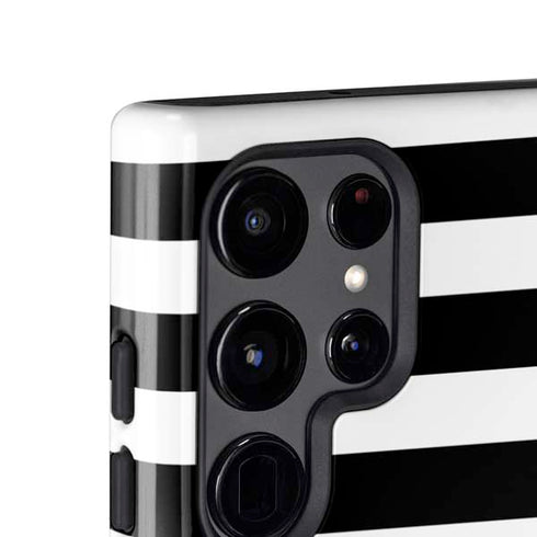 White and Black Stripes Galaxy S24 Ultra Impact Case