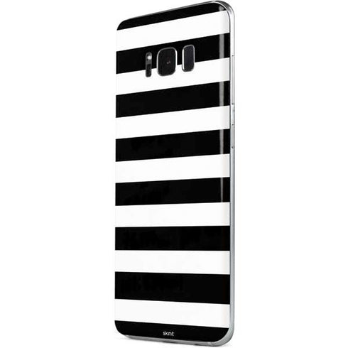 White and Black Stripes Galaxy S8 Plus Skin