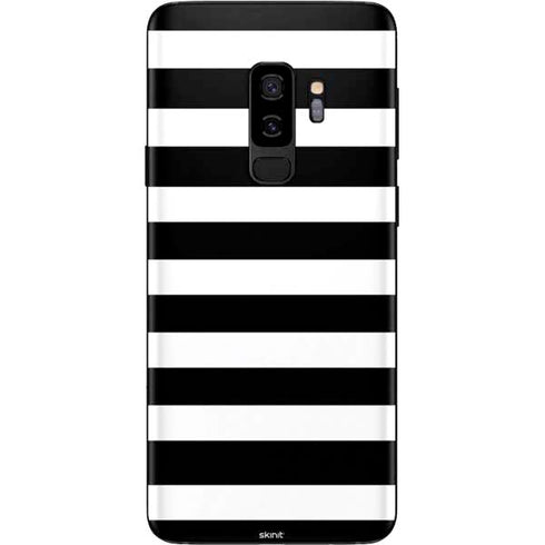 White and Black Stripes Galaxy S9 Plus Skin