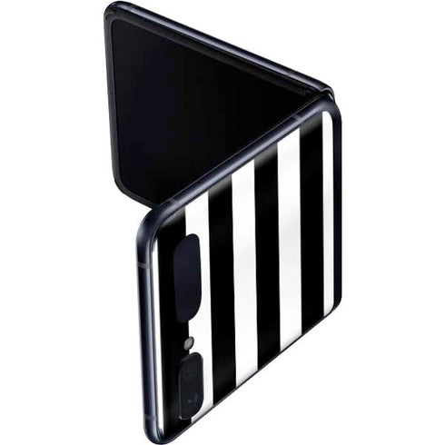 White and Black Stripes Galaxy Z Flip Skin