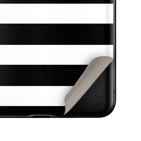 White and Black Stripes Galaxy Z Flip Skin
