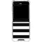 White and Black Stripes Galaxy Z Flip5 5G Clear Case