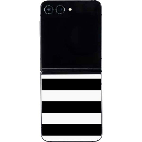 White and Black Stripes Galaxy Z Flip5 5G Skin