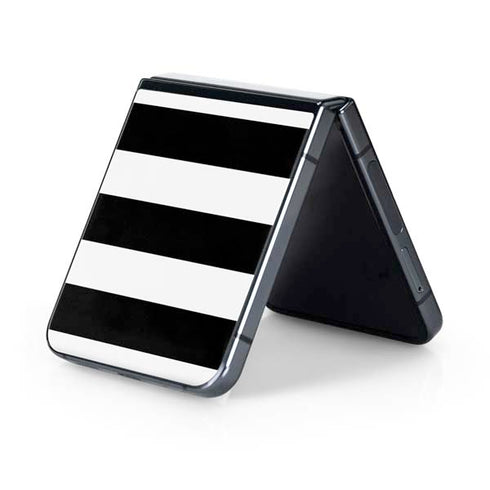 White and Black Stripes Galaxy Z Flip5 5G Skin