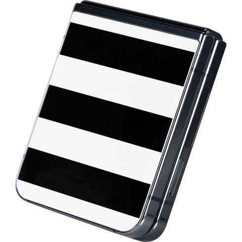 White and Black Stripes Galaxy Z Flip5 5G Skin