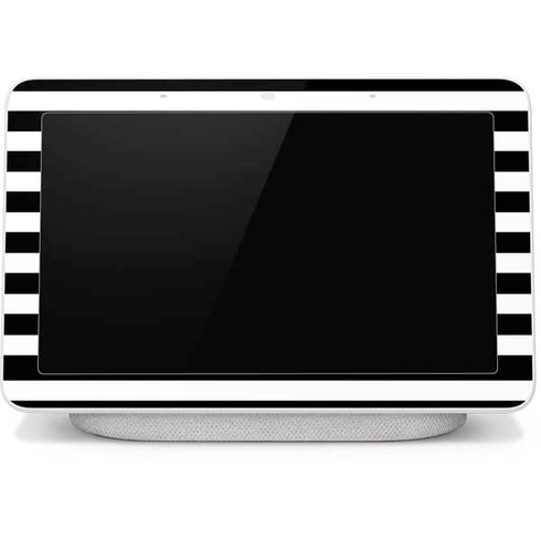White and Black Stripes Google Home Hub Skin