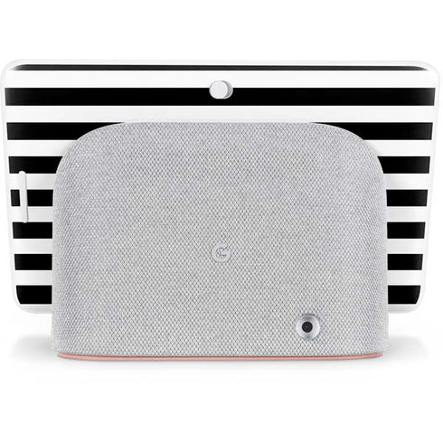 White and Black Stripes Google Home Hub Skin