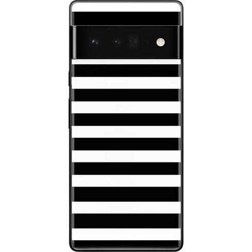 White and Black Stripes Google Pixel 6 Pro Skin
