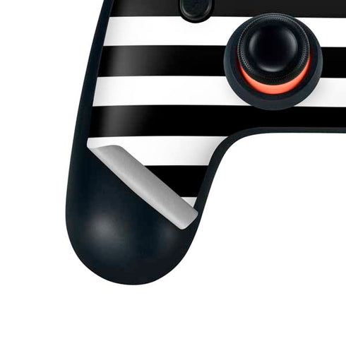 White and Black Stripes Google Stadia Controller Skin