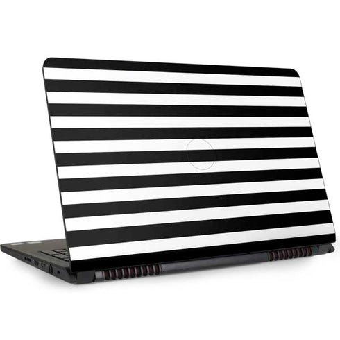 White and Black Stripes Dell Inspiron Skin