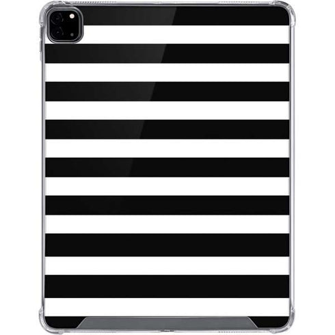 White and Black Stripes iPad Pro 12.9in (2020) Clear Case