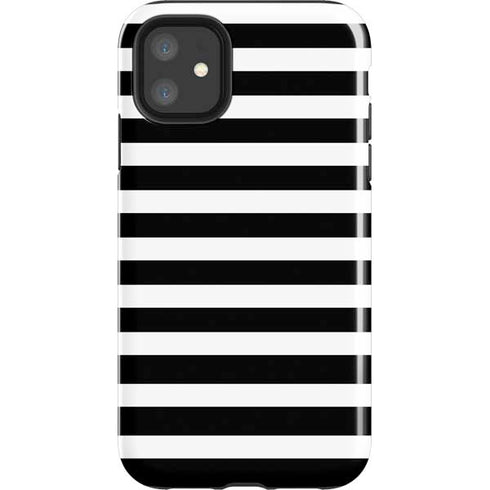 White and Black Stripes iPhone 11 Impact Case