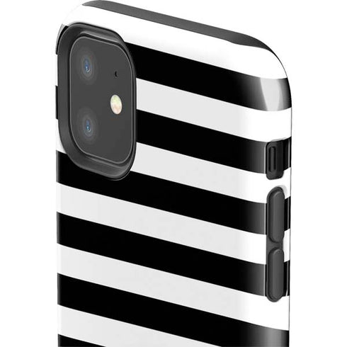 White and Black Stripes iPhone 11 Impact Case