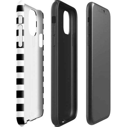 White and Black Stripes iPhone 11 Impact Case