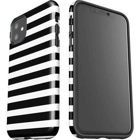White and Black Stripes iPhone 11 Impact Case