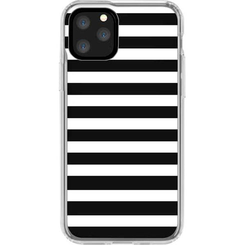 White and Black Stripes iPhone 11 Pro Clear Case