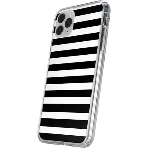 White and Black Stripes iPhone 11 Pro Clear Case