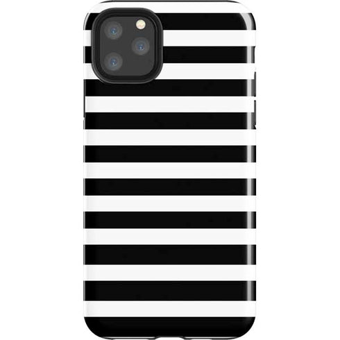 White and Black Stripes iPhone 11 Pro Max Impact Case