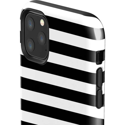 White and Black Stripes iPhone 11 Pro Max Impact Case
