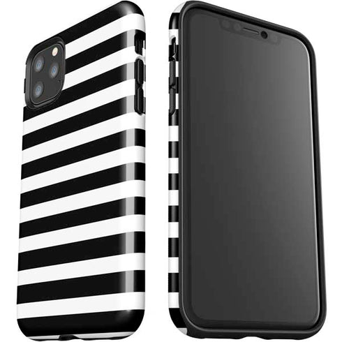 White and Black Stripes iPhone 11 Pro Max Impact Case