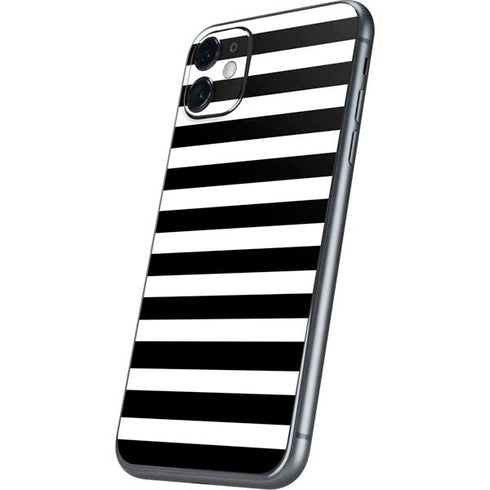 White and Black Stripes iPhone 11 Skin