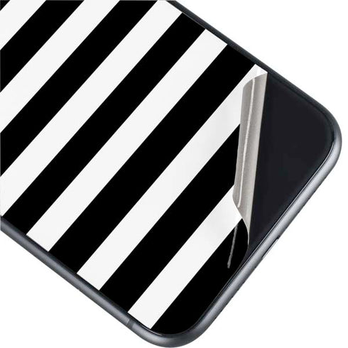 White and Black Stripes iPhone 11 Skin