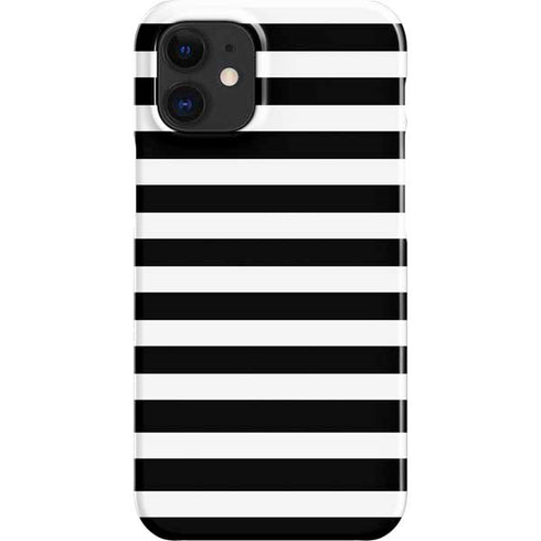 White and Black Stripes iPhone 12 Mini Lite Case
