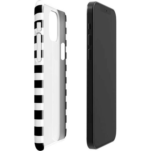White and Black Stripes iPhone 12 Mini Lite Case