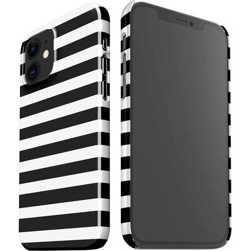 White and Black Stripes iPhone 12 Mini Lite Case