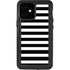 White and Black Stripes iPhone 12 Mini Waterproof Case