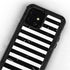 White and Black Stripes iPhone 12 Mini Waterproof Case