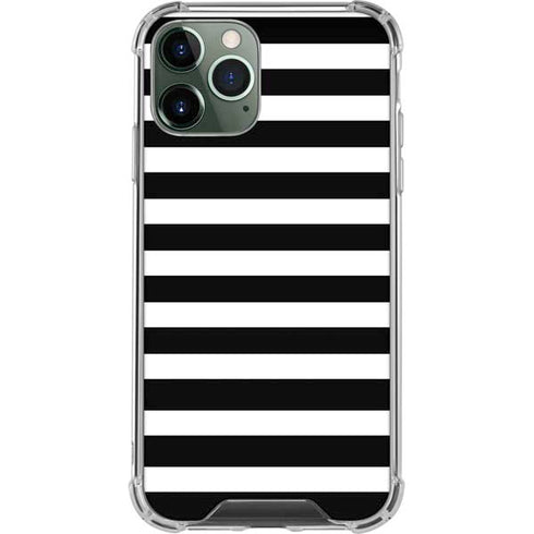 White and Black Stripes iPhone 12 Pro Clear Case