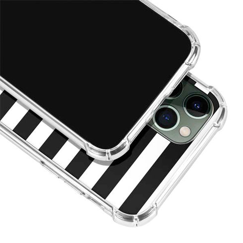 White and Black Stripes iPhone 12 Pro Clear Case