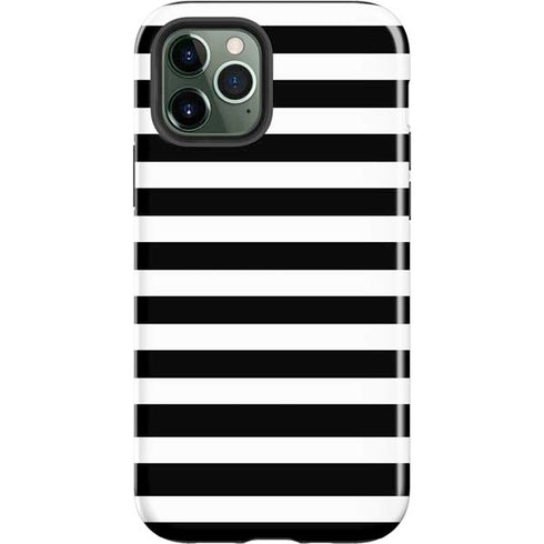 White and Black Stripes iPhone 12 Pro Impact Case