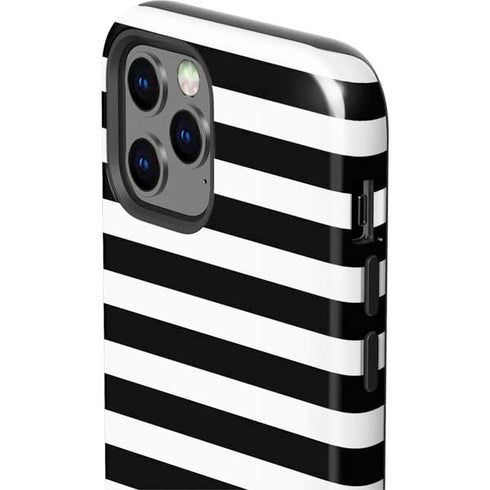 White and Black Stripes iPhone 12 Pro Impact Case