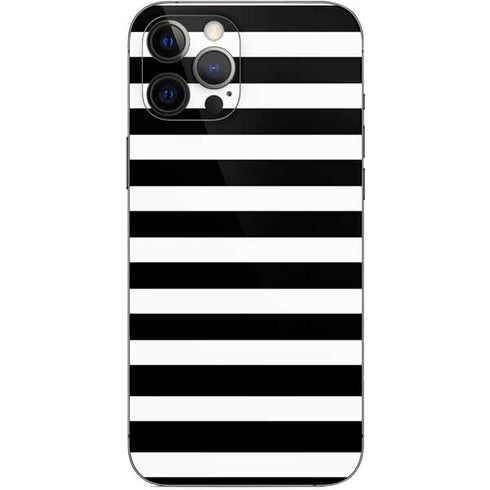 White and Black Stripes iPhone 12 Pro Max Skin