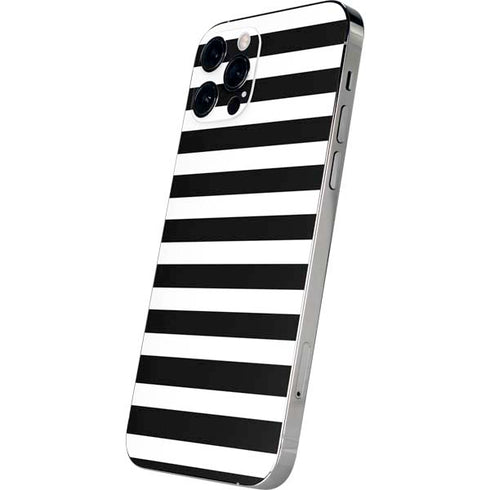 White and Black Stripes iPhone 12 Pro Max Skin