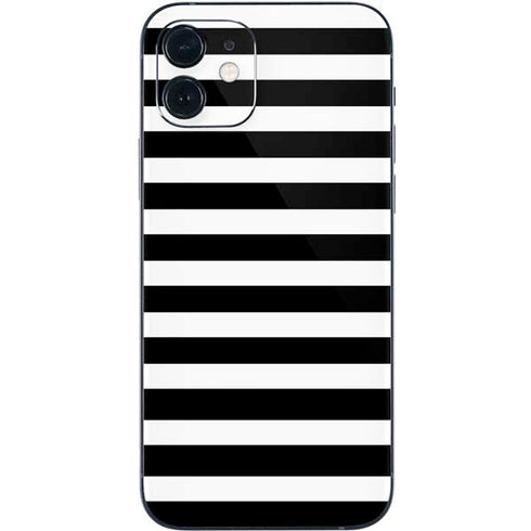 White and Black Stripes iPhone 12 Skin