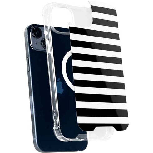 White and Black Stripes iPhone 13 MagSafe Case