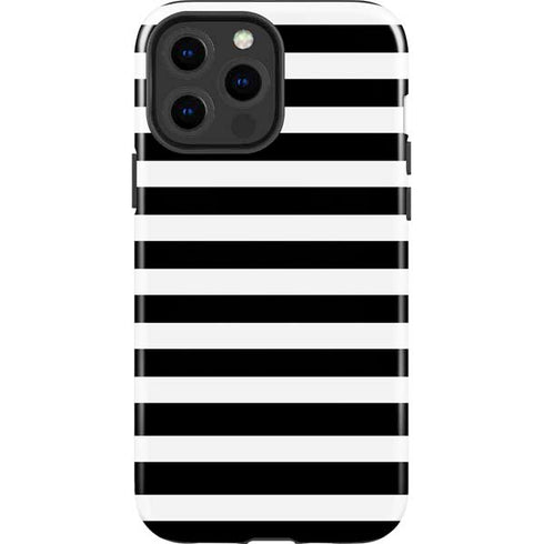 White and Black Stripes iPhone 13 Pro Max Impact Case