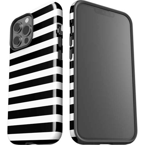White and Black Stripes iPhone 13 Pro Max Impact Case
